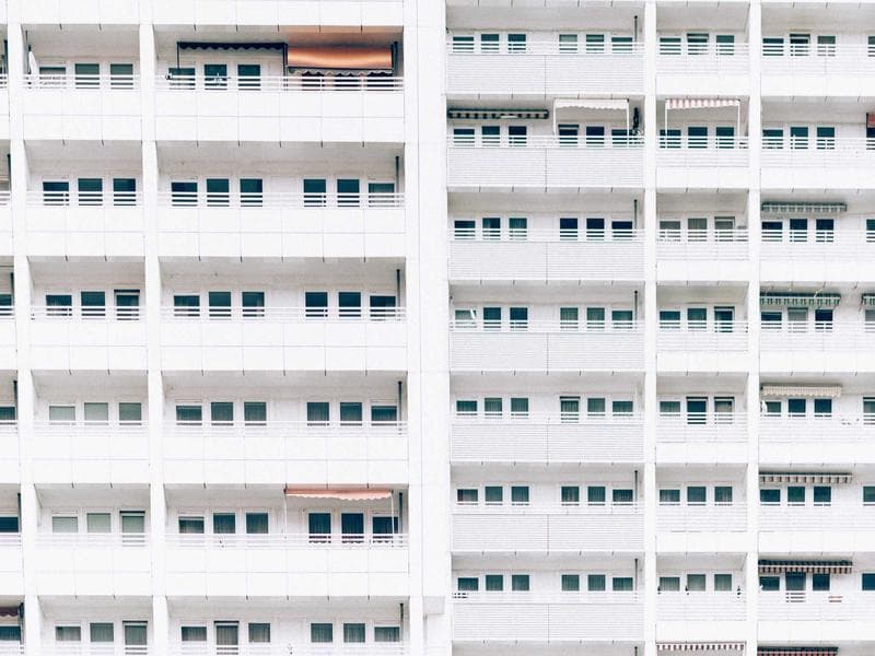 Solar panels on flat roof